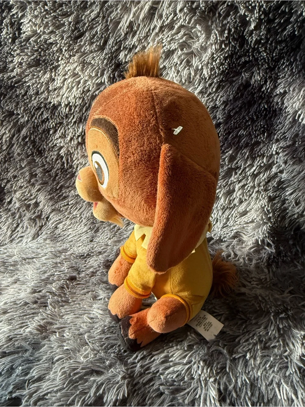Orange Plush Puppy Dog Toy with Yellow Shirt - Soft Pet Playmate